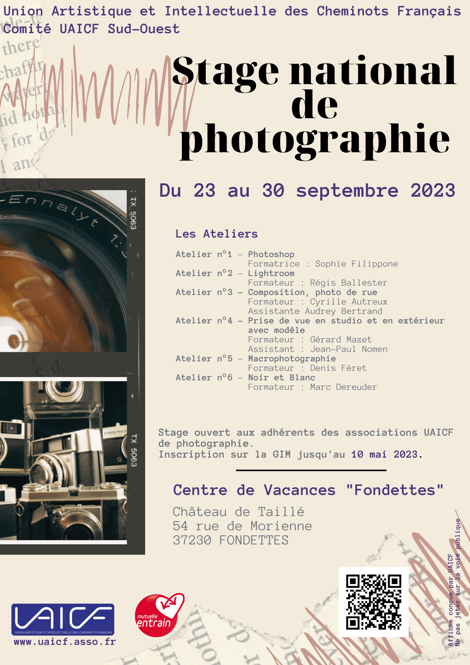 Stage de Photographie 2023 - UAICF